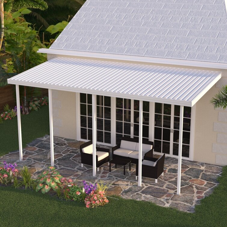 HeritagePatios Slope Patio Awning in White Wayfair